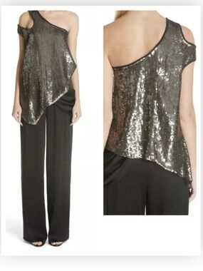 Monse Cutout Shoulder Sequin Tank NWT $2036